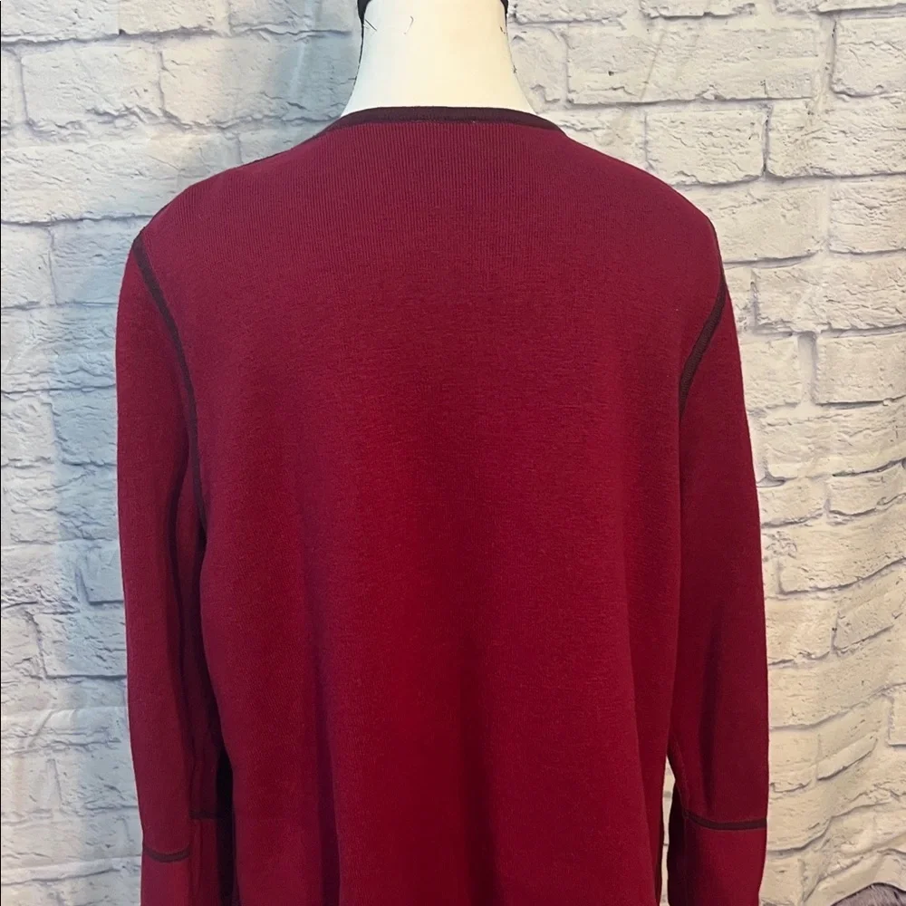 Chico’s Reversible Coat Cardigan Contrast Piping Topper Open Front Chicos 3 XL